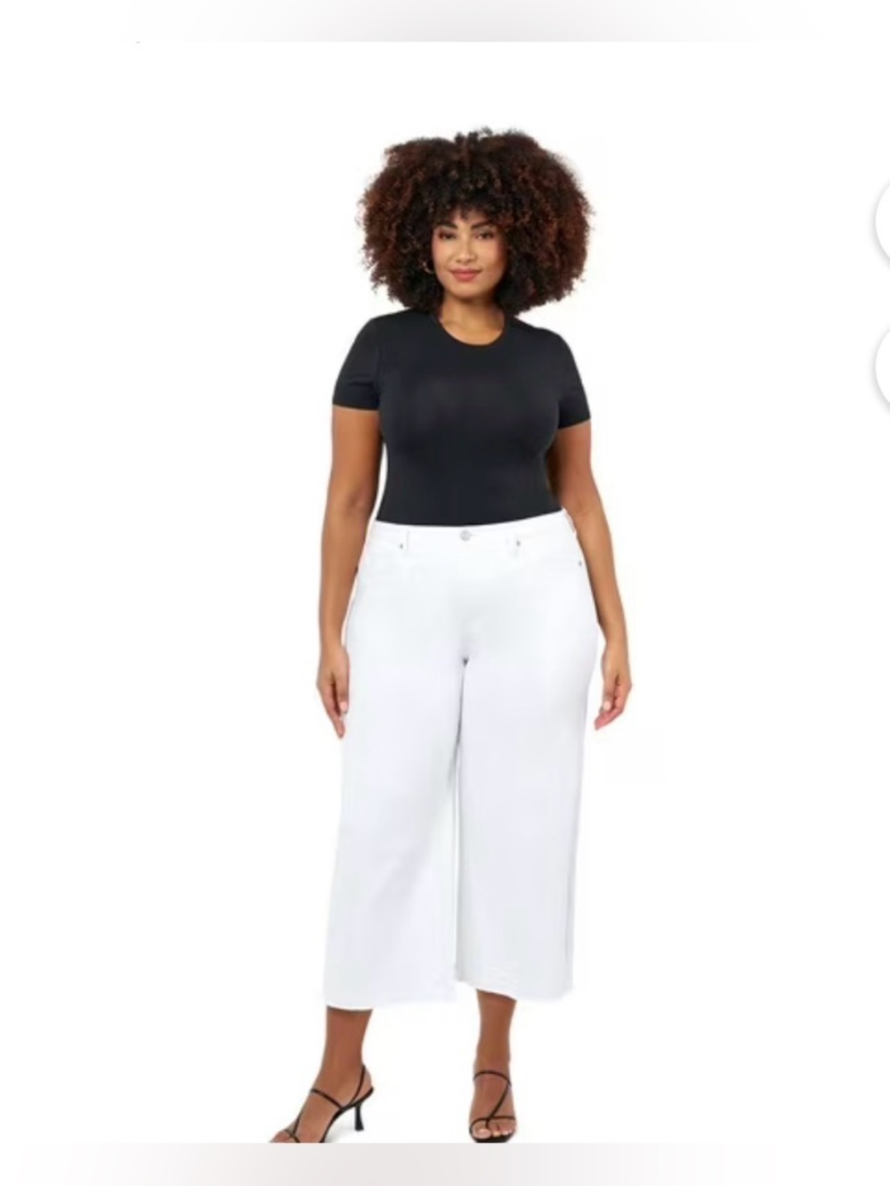 NWT Women’s EDITED by Remi Bader White* Wide Leg Crop Pants